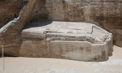 Statue of the Sphinx at the Pyramids of Giza in the Egypt desert