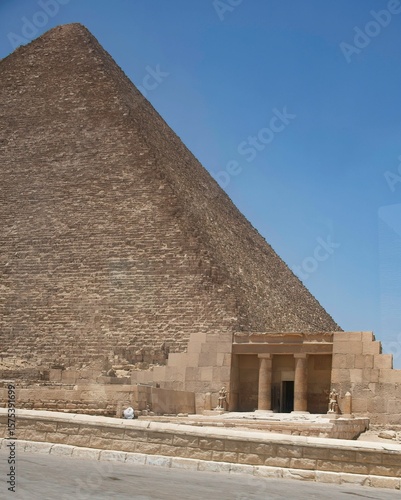 Khafre pyramid in the Egyptian desert at Giza