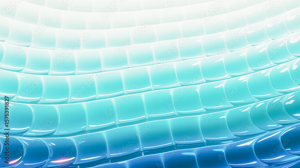 Naklejka premium A digital art piece featuring a gradient of white to deep blue organic waves.