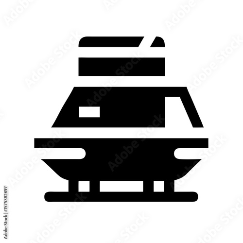 pontoon boat transport icon