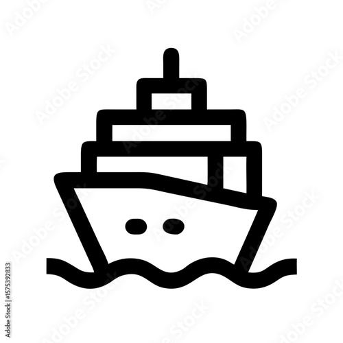 icebreaker ship transport icon