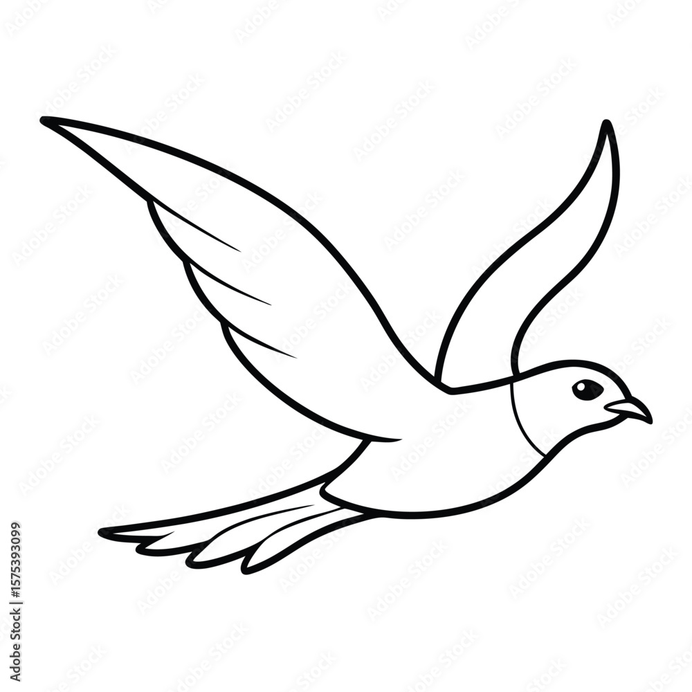 flying bird outline illustration flying bird outline illustration