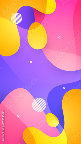 Vibrant abstract fluid pattern for backgrounds, packaging, and digital designs. Perfect for adding a pop of color and creativity.