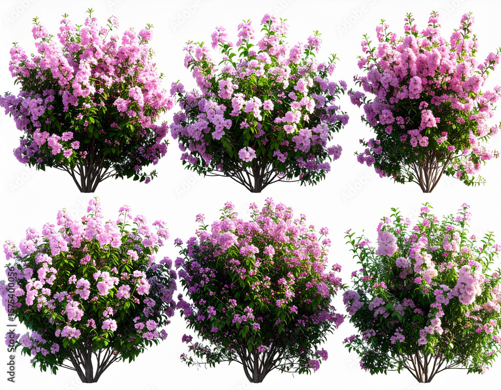 Blossoms pink flowery blooms gardening isolate on transparent backgrounds 3d illustra Blossoms pink flowery blooms gardening isolate on transparent backgrounds 3d illustra