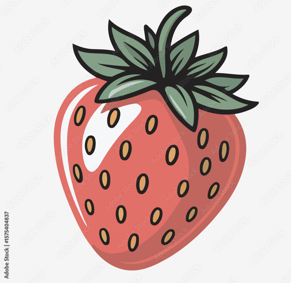Obraz premium strawberry vector illustration
