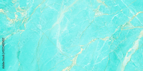 A close-up of a aqua onyx marble stone surface, Elegant turquoise texture with white and gold accents, Light Blue Marble Texture with gold Veins.