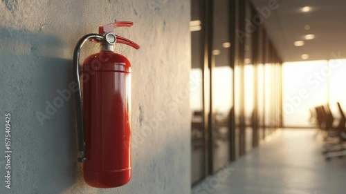 Wallpaper Mural Fire safety equipment in a modern office with fire extinguisher for emergency response Torontodigital.ca
