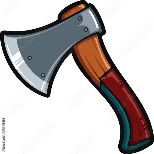Axe colorful illustration isolated on transparent background