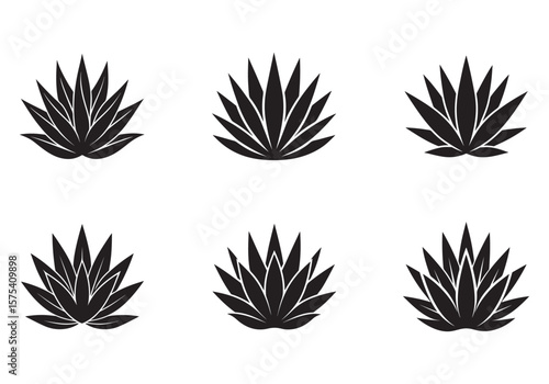 agave icon silhouette vector illustration