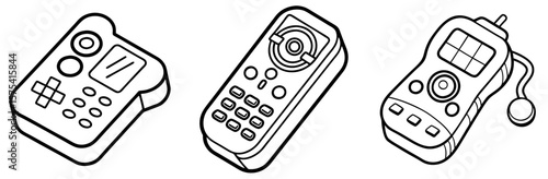Remote Control Coloring Book Page Outline Design