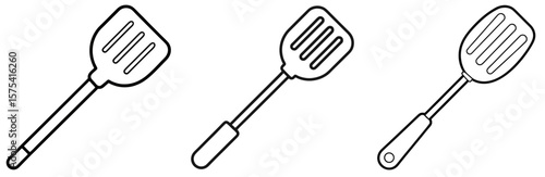 Spatula Coloring Book Page Outline Design
