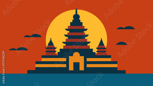 Golden spires and ancient pagodas of  Buddhist temples, Wat Phra Kaeo and Wat Phra Si Sanphet, embody the rich religious architecture and culture of Asia