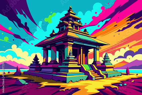 buddhist temple in the morning