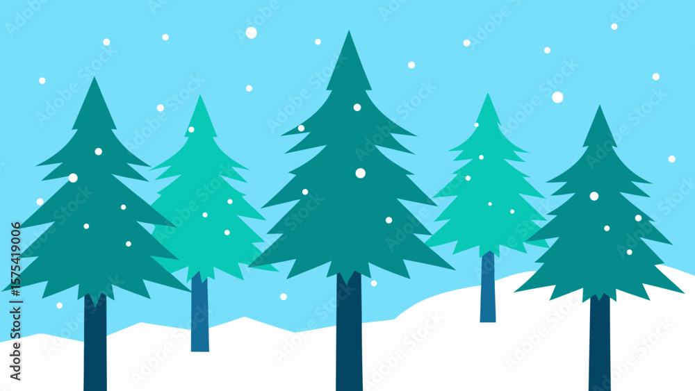 Fototapeta premium winter landscape with trees