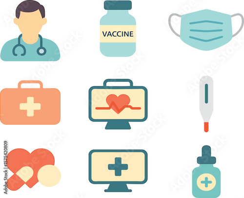 medical icons set