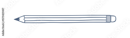 Hand Drawn Blue Pencil border Illustration