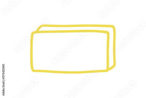 Yellow Folder Icon Vector Shape Illustration