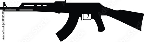 ak-47 weapon icon vector 