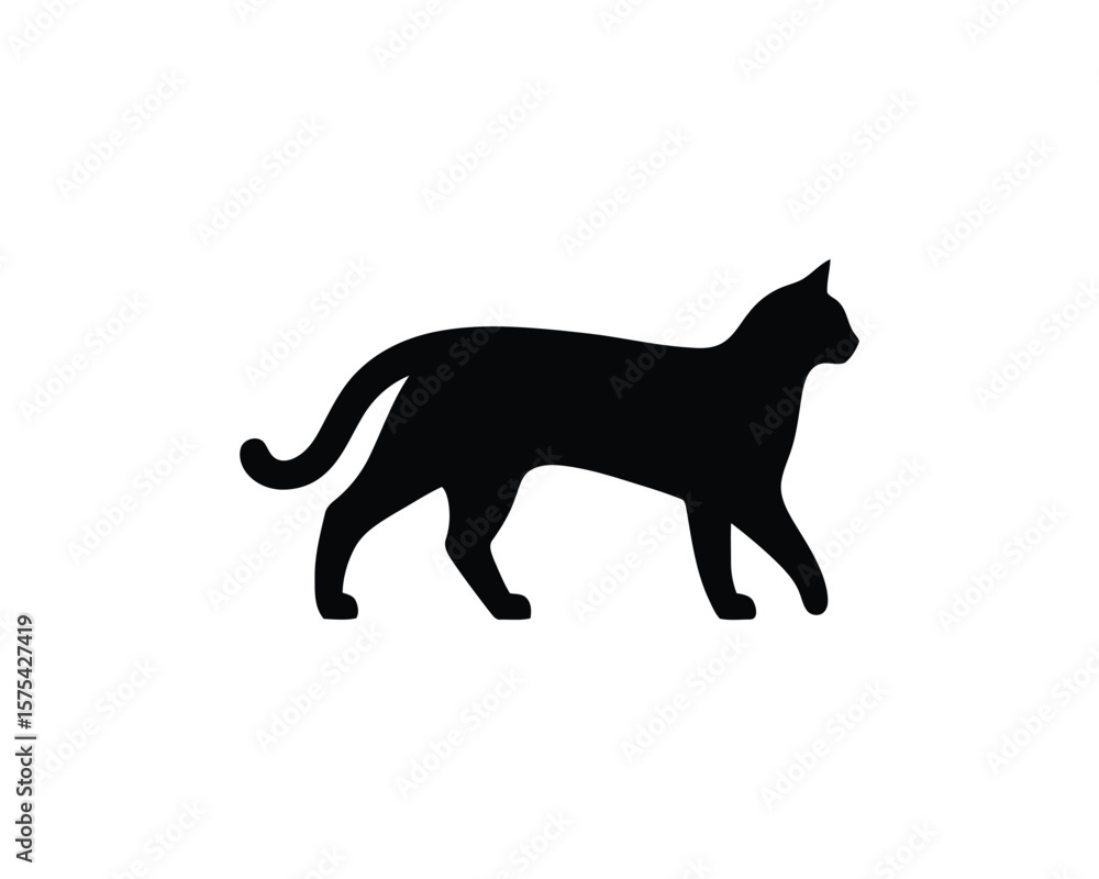Sleek feline silhouette graceful cat vector illustration Sleek feline silhouette graceful cat vector illustration