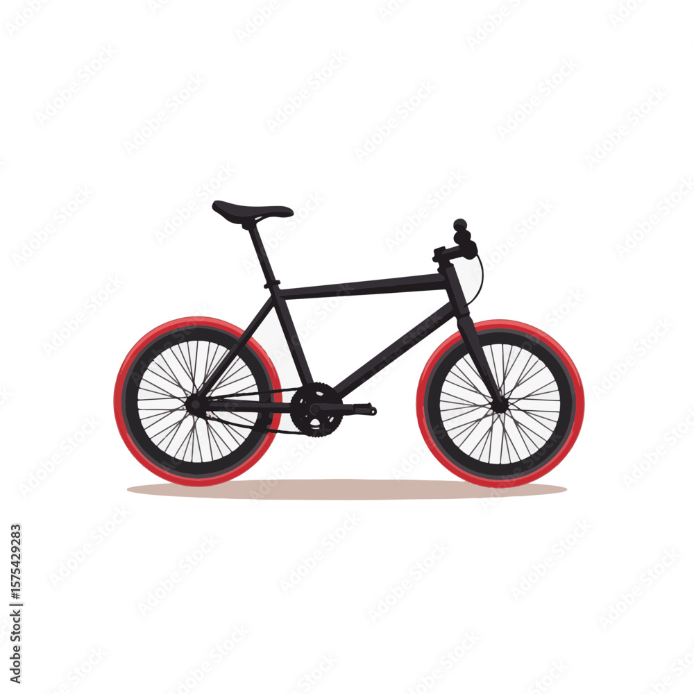Fototapeta premium Sleek modern bicycle design on white background, minimalism concept