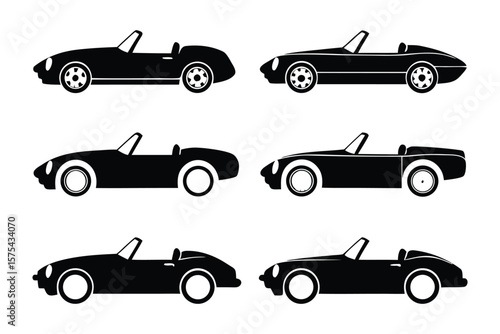 Classic Car Silhouettes: A collection of meticulously crafted classic car silhouettes, elegantly showcasing the timeless design and refined aesthetics of vintage automobiles.