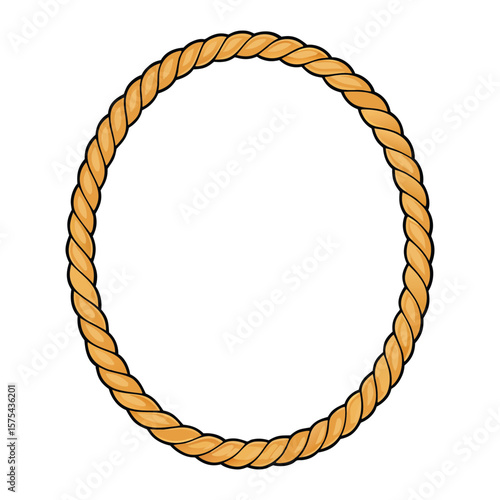 An elegant oval-shaped rope frame with twisted fibers, giving a rustic, nautical vibe—perfect for accentuating photos, art, or text with a natural, textured border.
