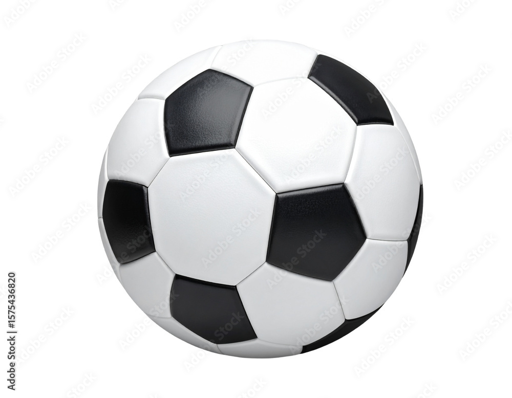 Fototapeta premium Football ball cut out. Sport ball on transparent background. Classic ball cut out