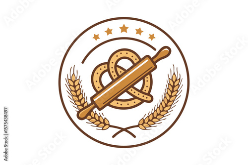Stunning Bakery with Pretzel Rolling Pin - Rich and Luxurious Visual Story Great for Editorial Conte