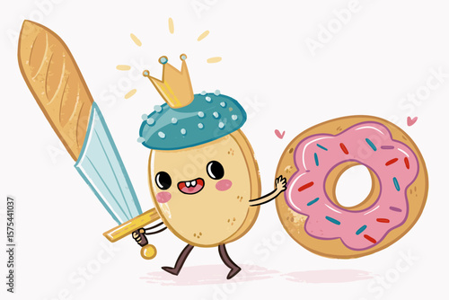 Incredible Cute Character Baguette Sword Butter - Cool and Refreshing Visual Story Ideal for Digital
