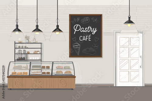 Outstanding Minimalist Pastry Cafe Interior - Cozy and Intimate Visual Story Suitable for Web Design