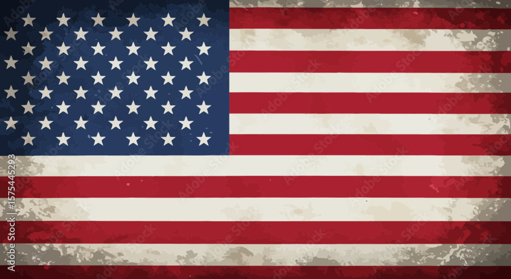 Fototapeta premium Vintage Textured American Flag Background for Patriotic Holidays and Celebrations