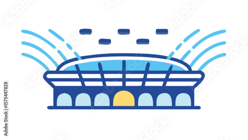Explore the iconic stadium vector illustration for sports events and venue design projects and architectural renderings