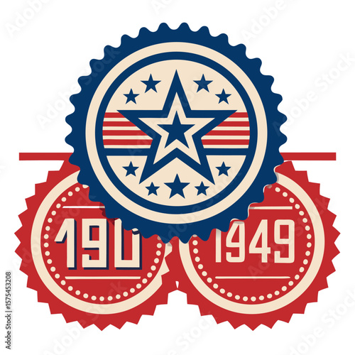 Vintage world war ii ration stamps illustration on a clean white background
