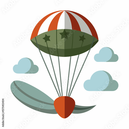 World war ii barrage balloon floating in a clear sky