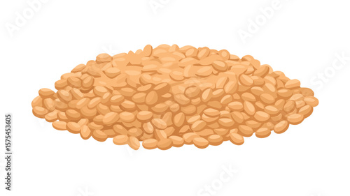 Pile of dry beans vector illustration for food ingredient and agriculture use