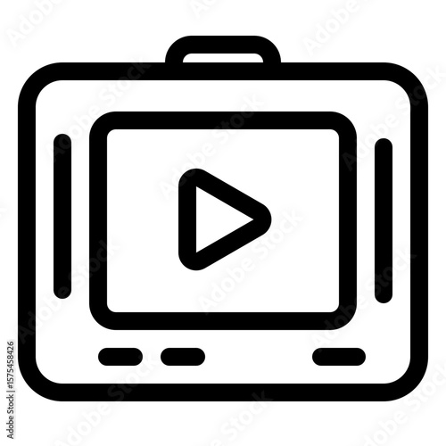 directors monitor - Content Creation and Streaming Production - line outline
