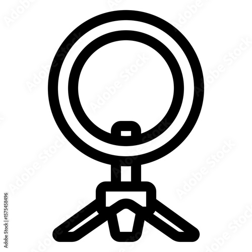 ring light - Content Creation and Streaming Production - line outline