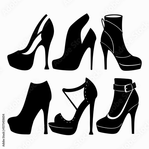 Black high heel shoe collection high heels fashion