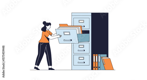 Efficiently organizing and filing documents in a large filing cabinet system for improved workflow management