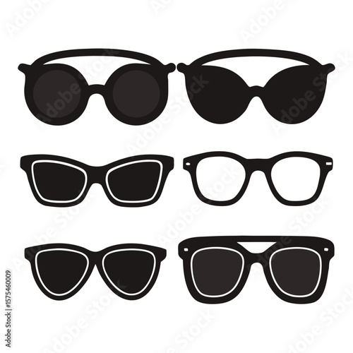 Black sunglasses silhouettes collection eyewear fashion