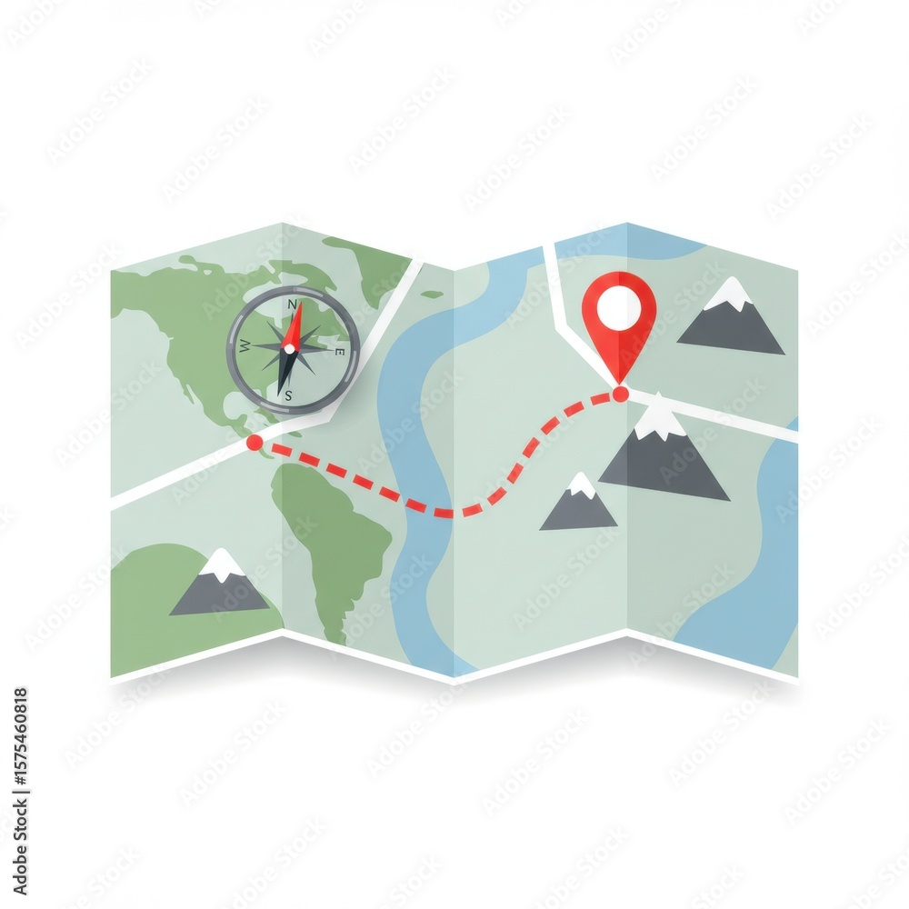 Obraz premium Compass Travel Icon