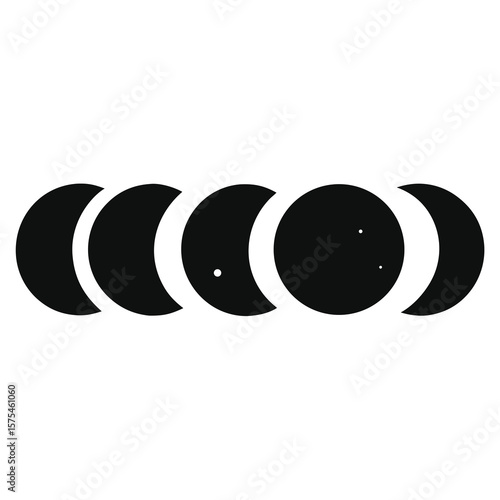 Celestial bodies changing shape across the sky moon phases