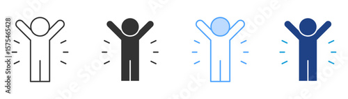 Confidence Icon Set Multiple Style Collection