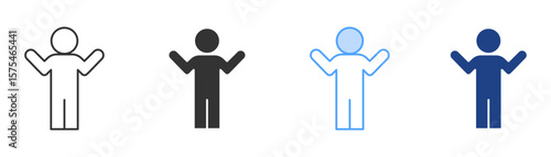 Body Language Icon Set Multiple Style Collection