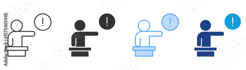 Assertiveness Icon Set Multiple Style Collection