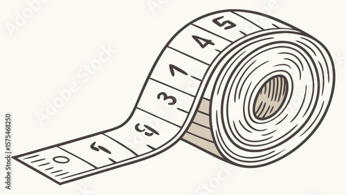 Measuring tape vector illustration for sewing crafting and diy projects accurate length measurement tool