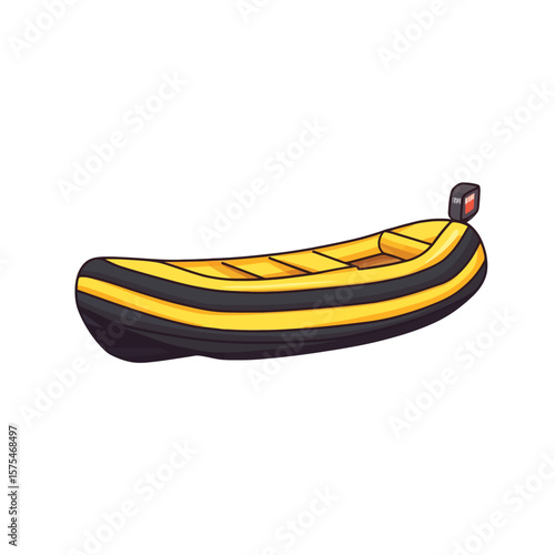 Inflatable boat isolated 