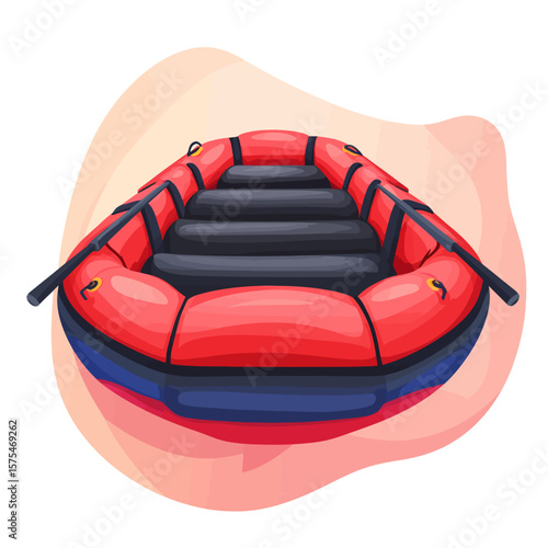 Inflatable boat vector 