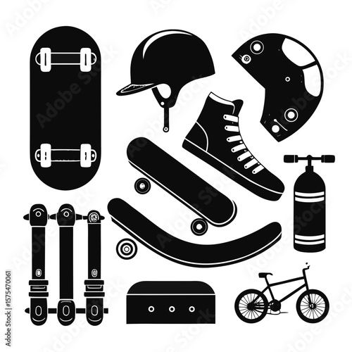 Skateboarding equipment and accessories helmet shoe