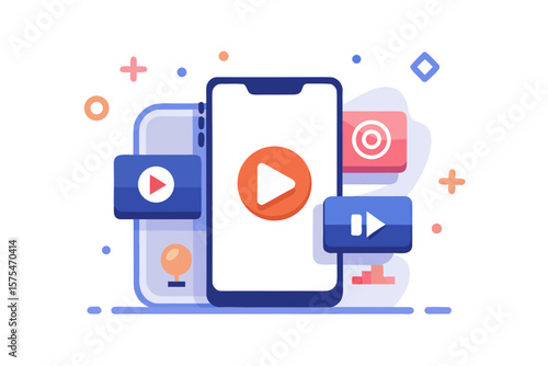 phone play button preview screen touch interface
